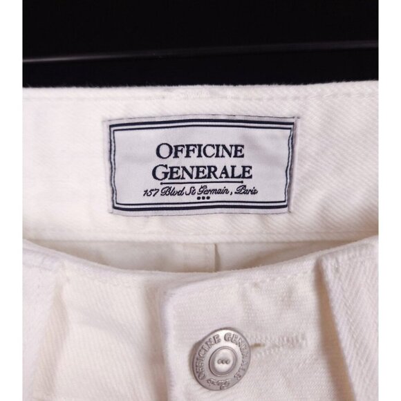 Officine Generale Slim Fit Japanese Selvedge Denim Jeans 28 Mens White $315 - Picture 11 of 14